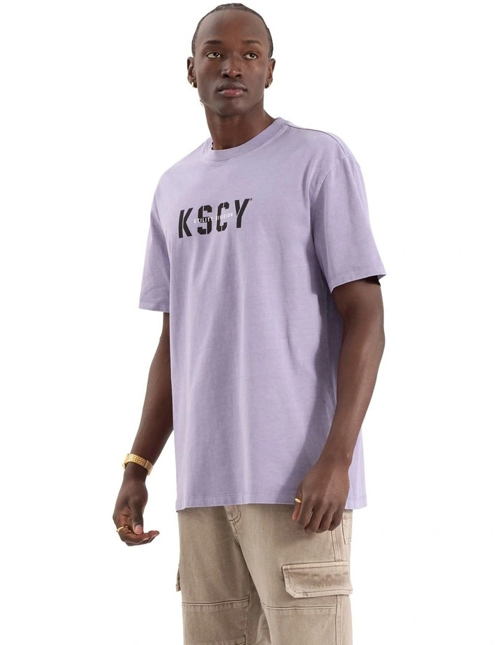 Reinforced Relaxed Tee in Pigment Lavender image 4