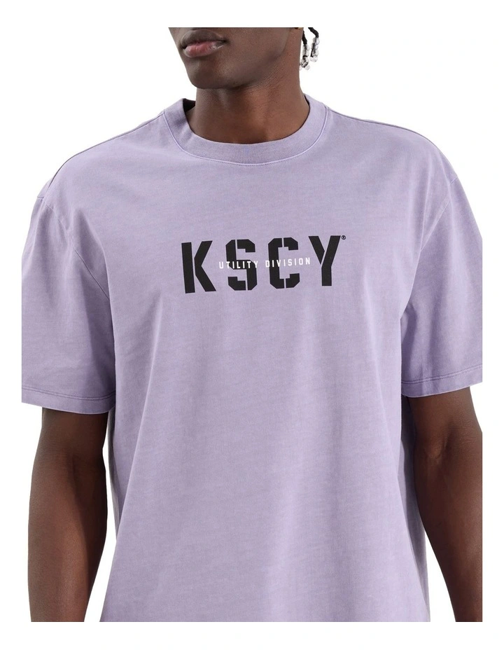 Reinforced Relaxed Tee in Pigment Lavender image 6