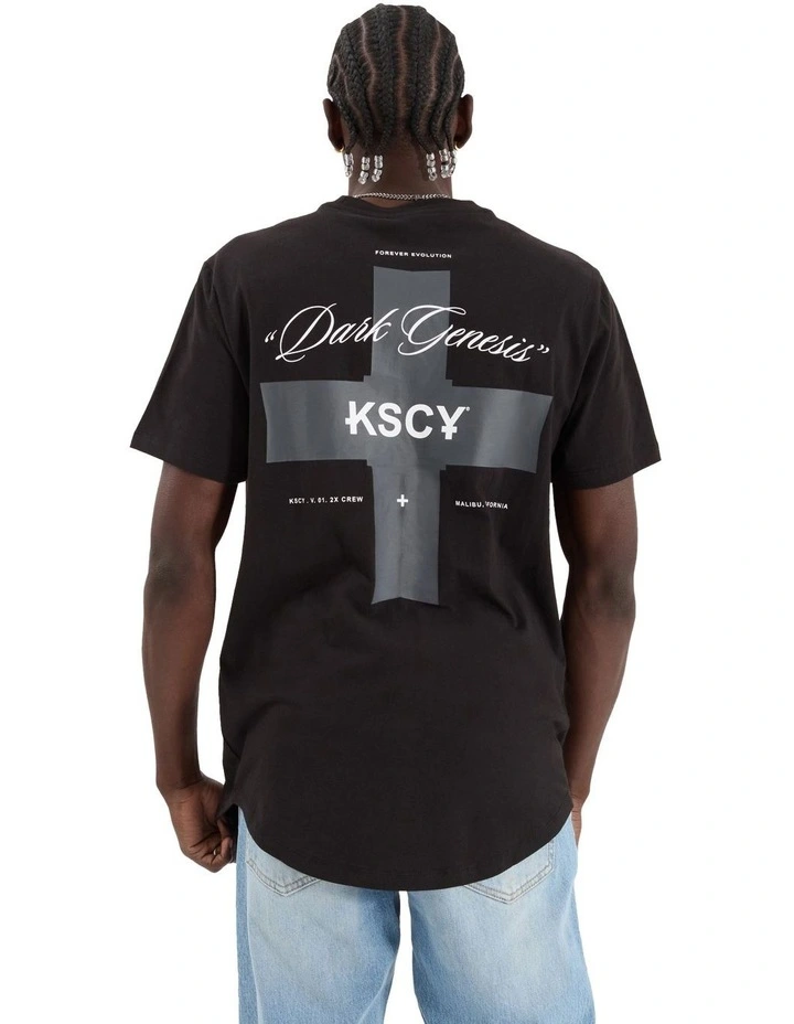 Resolved Dual Curved Tee in Black image 1