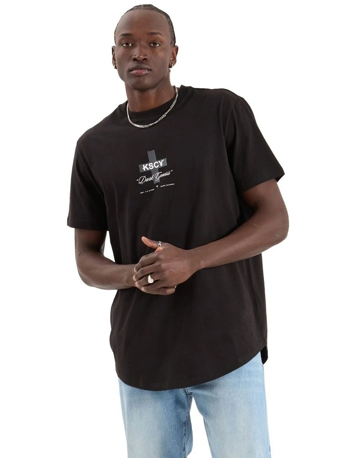 Resolved Dual Curved Tee in Black image 2