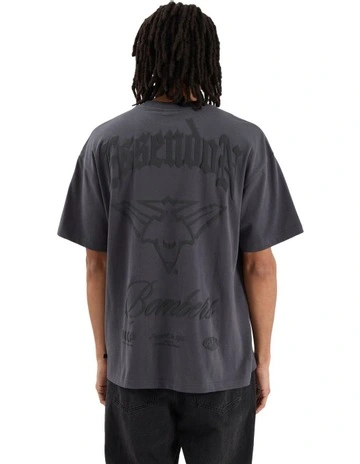 Essendon T18 Raptor Tee in Asphalt