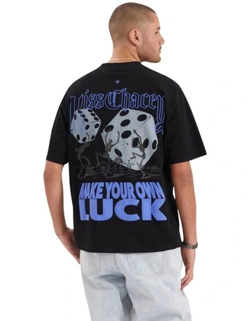 Luck Street Fit Tee in Black