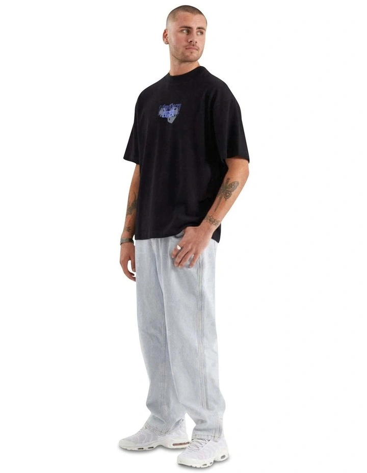 Luck Street Fit Tee in Black image 3