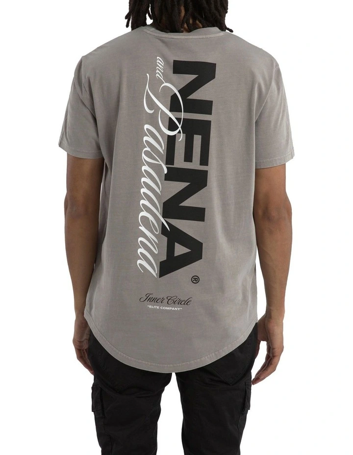 Veered Dual Curved Tee in Grey image 1