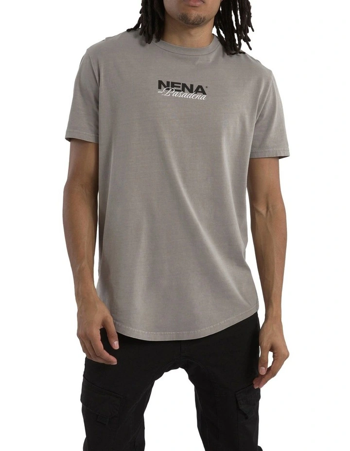Veered Dual Curved Tee in Grey image 2