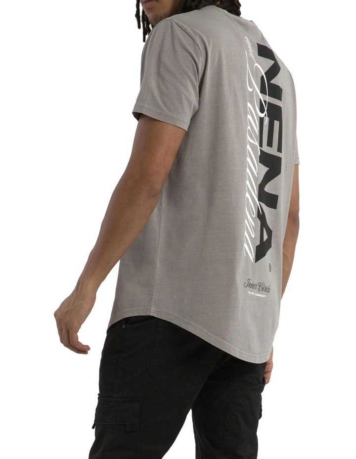 Veered Dual Curved Tee in Grey image 3