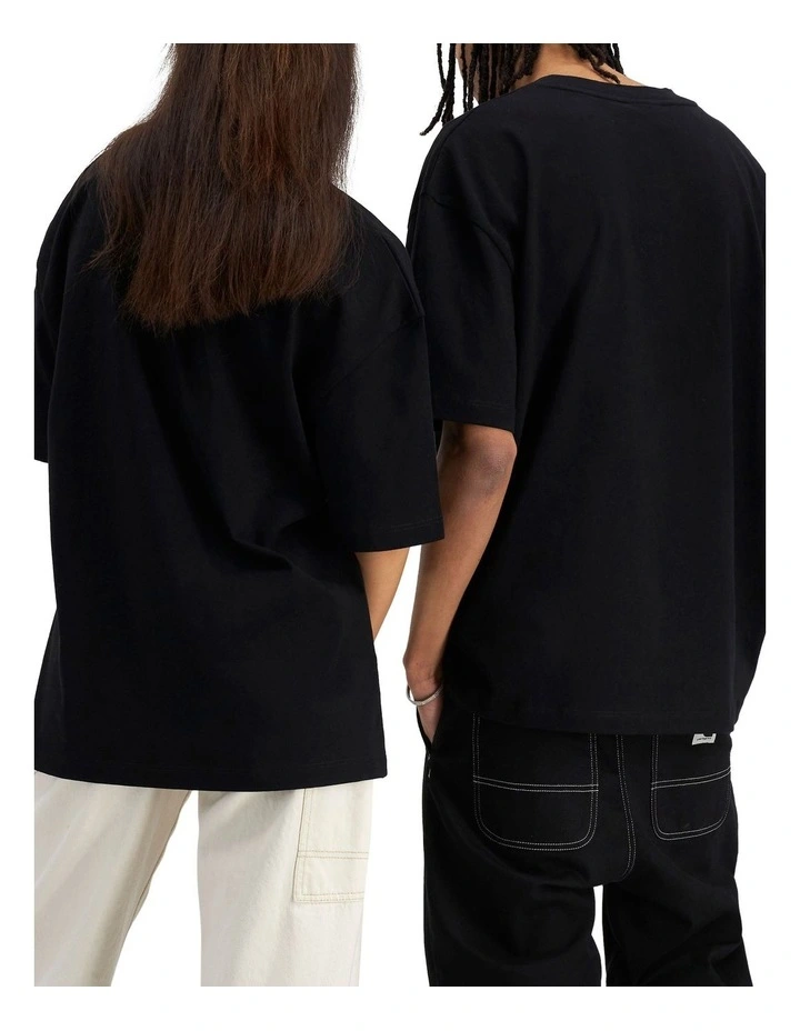 Heritage New Script Tee in Black image 3