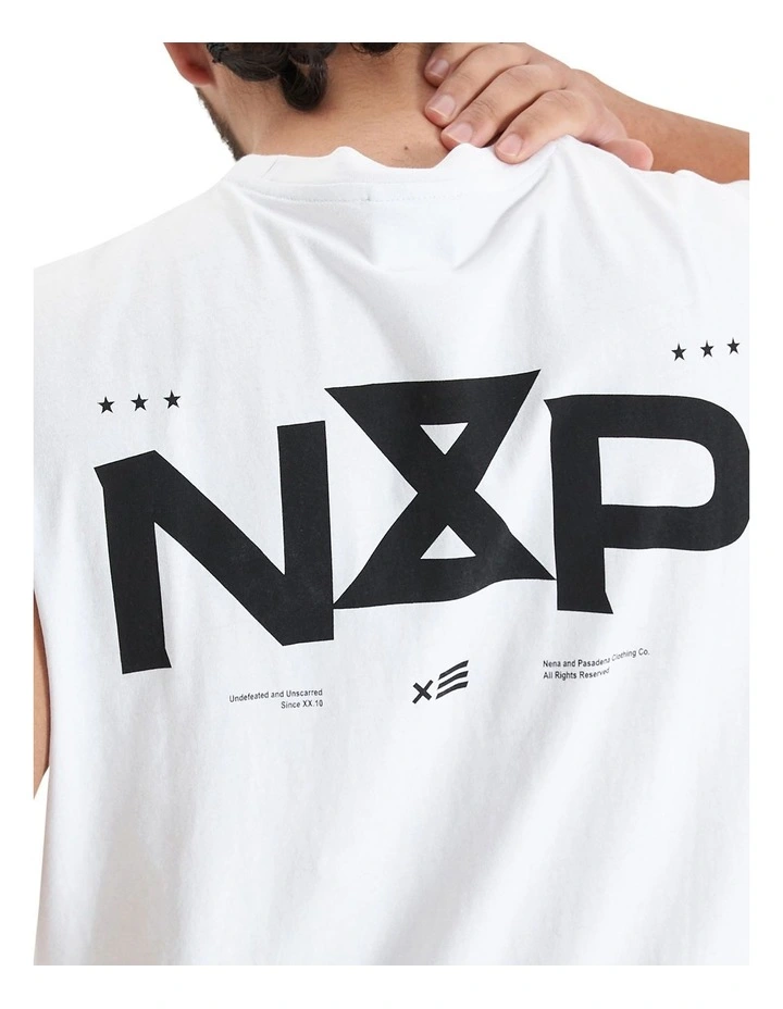Rogue Relaxed Fit Muscle Tank in Optical White image 5
