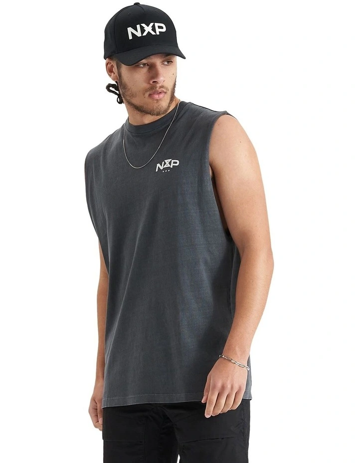 Rogue Relaxed Fit Muscle Tank in Pigment Asphalt image 2