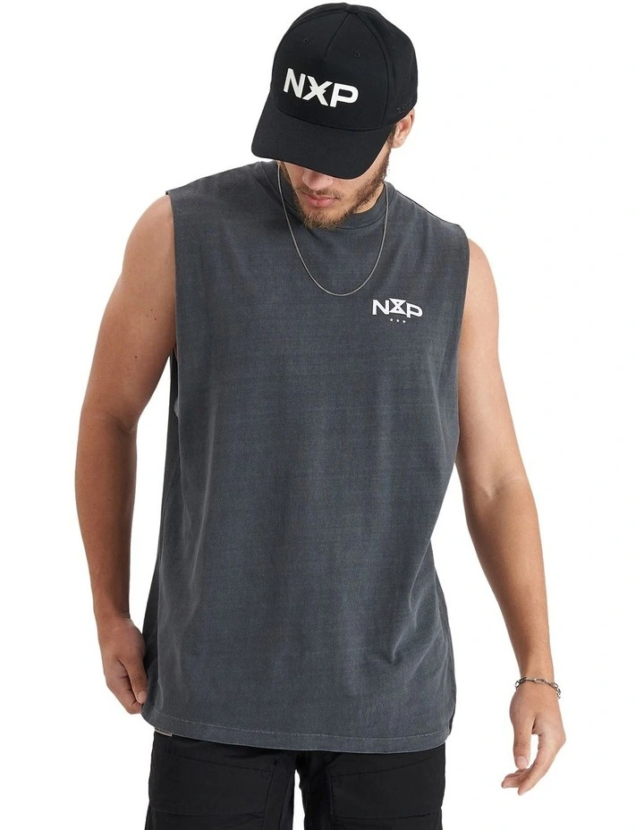 Rogue Relaxed Fit Muscle Tank in Pigment Asphalt image 3