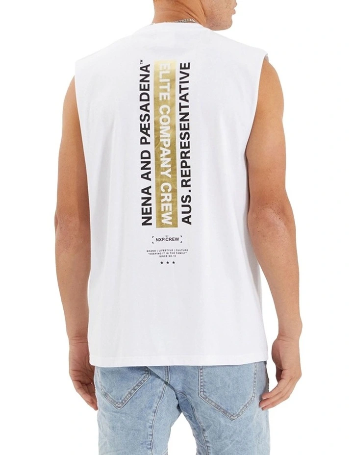 Colony Relaxed Muscle Tee in White image 1