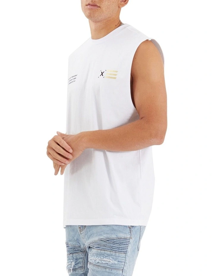 Colony Relaxed Muscle Tee in White image 3