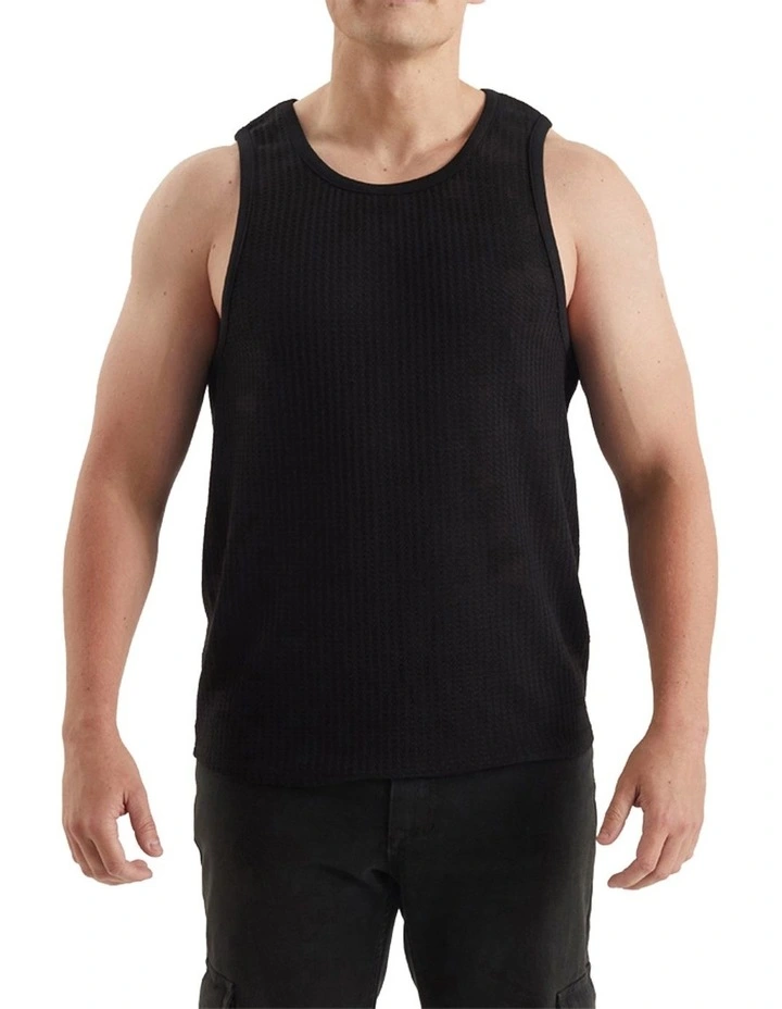 Bryon Knit Singlet in Black image 1