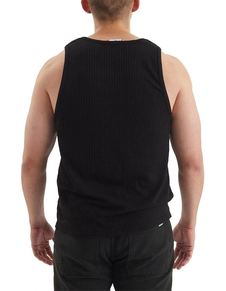 Bryon Knit Singlet in Black image 2