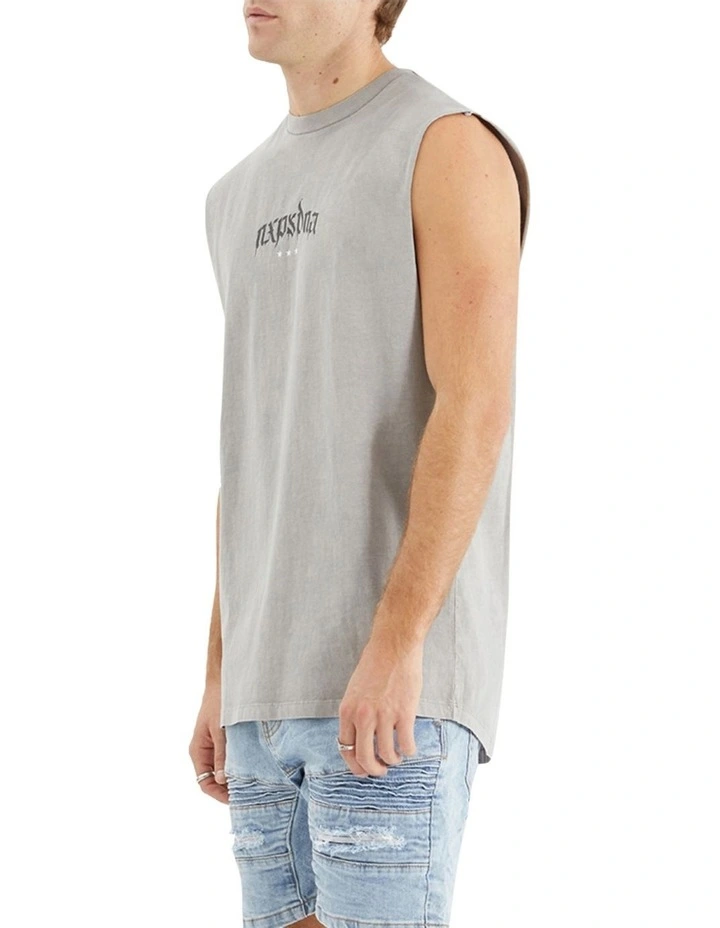 Neutron Scoop Back Muscle Shirt in Pigment Gull image 3