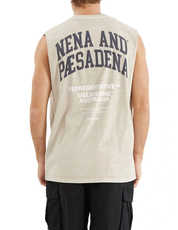Overtaking Relaxed Muscle Tee in Pigment Silver Grey image 1