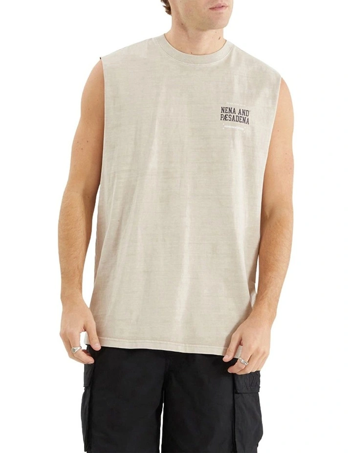 Overtaking Relaxed Muscle Tee in Pigment Silver Grey image 2