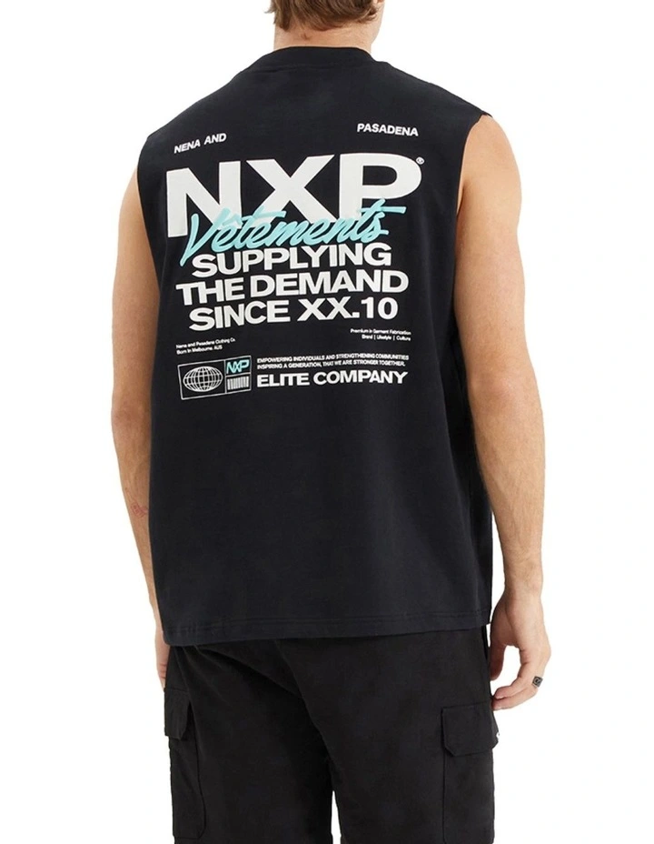 Fixture Street Muscle Tee in Anthracite Black image 1