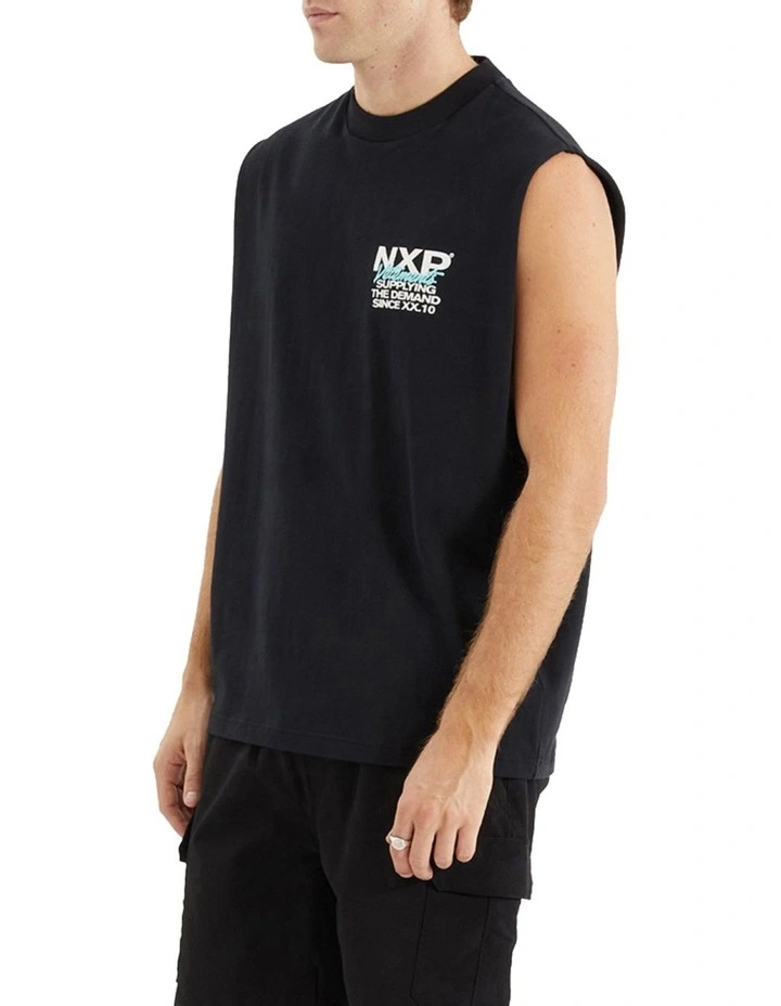 Fixture Street Muscle Tee in Anthracite Black image 3