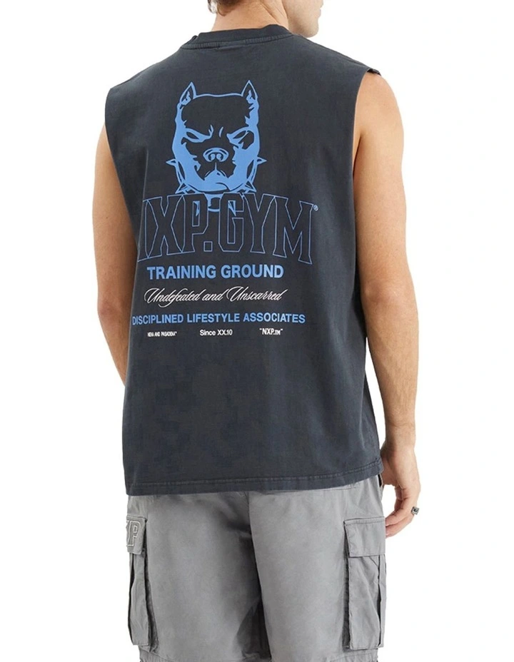 Trait Street Muscle Tee in Pigment Black image 1