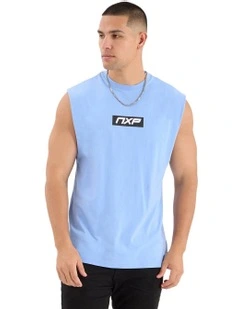 Station Scoop Back Muscle in Vista Blue
