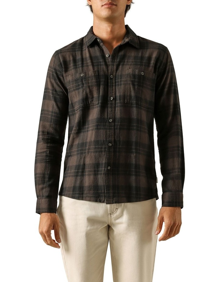 Anderson Long Sleeve Shirt in Coal Plaid