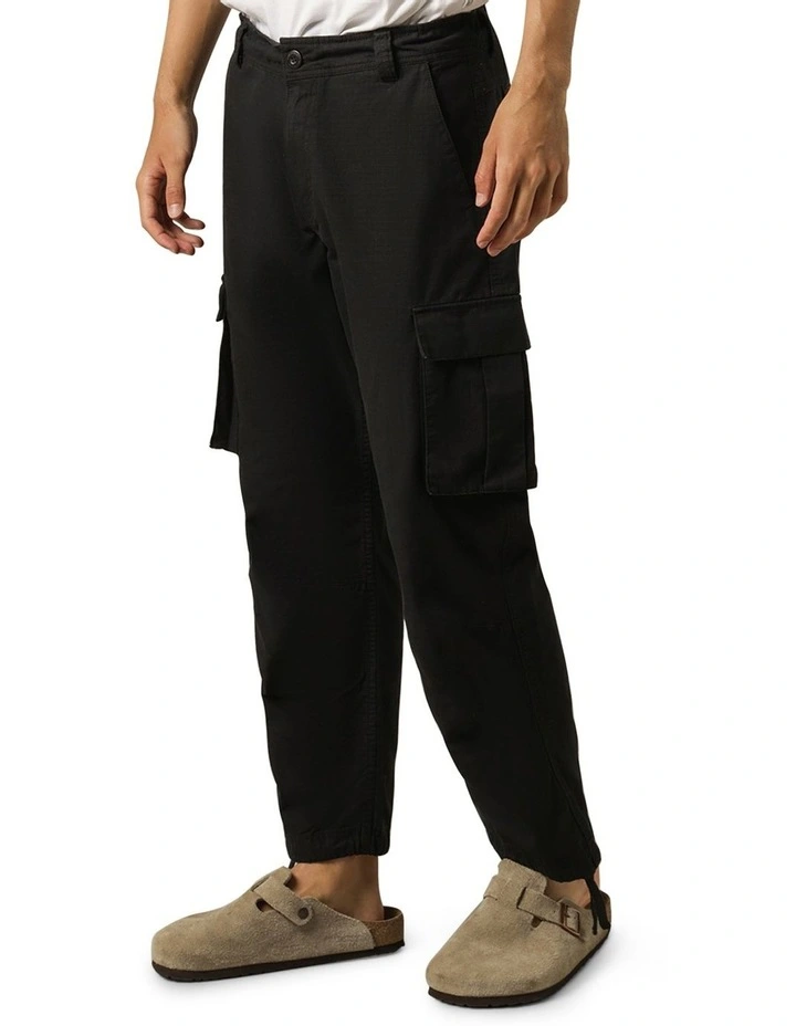 Wyatt Cargo Pant in Black image 2