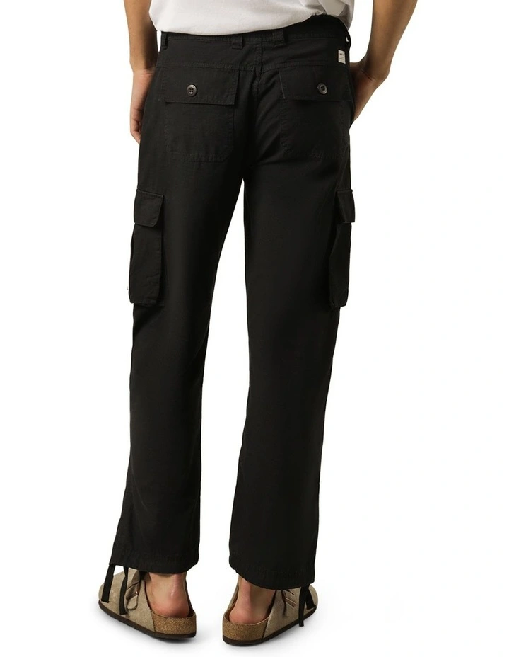 Wyatt Cargo Pant in Black image 3