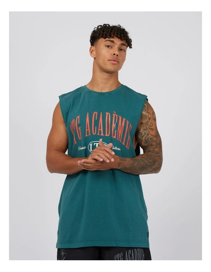 Courtside Muscle Tee in Pacific Blue image 1