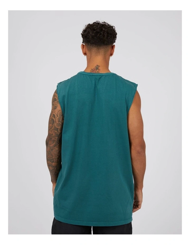 Courtside Muscle Tee in Pacific Blue image 3