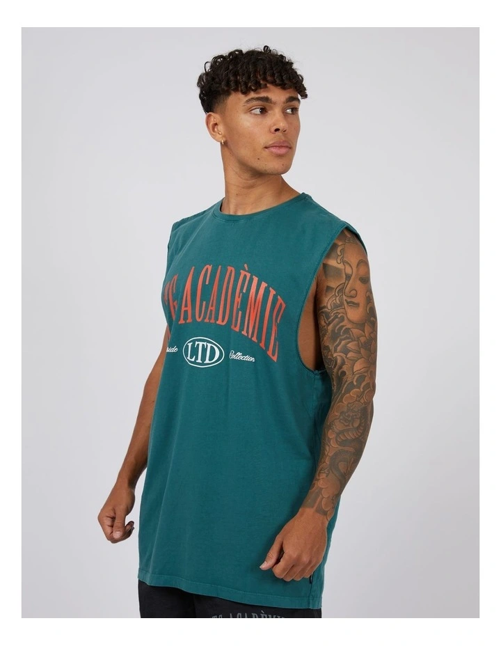 Courtside Muscle Tee in Pacific Blue image 4