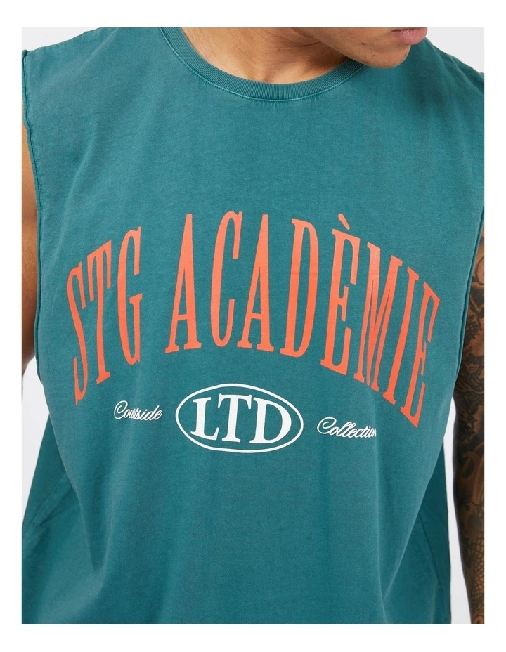 Courtside Muscle Tee in Pacific Blue image 5