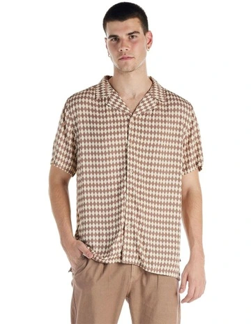 Parker Short Sleeve Shirt in Taupe