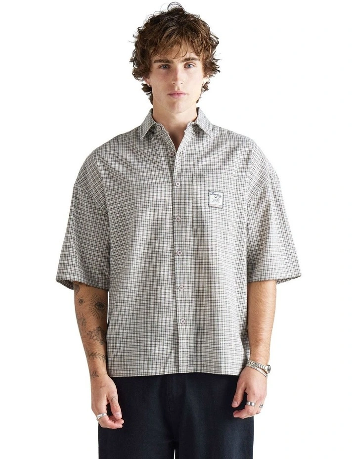 Harvey Short Sleeve Shirt in White Plaid image 1