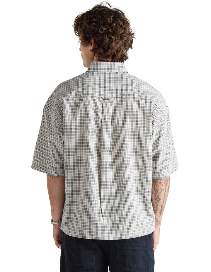 Harvey Short Sleeve Shirt in White Plaid image 2