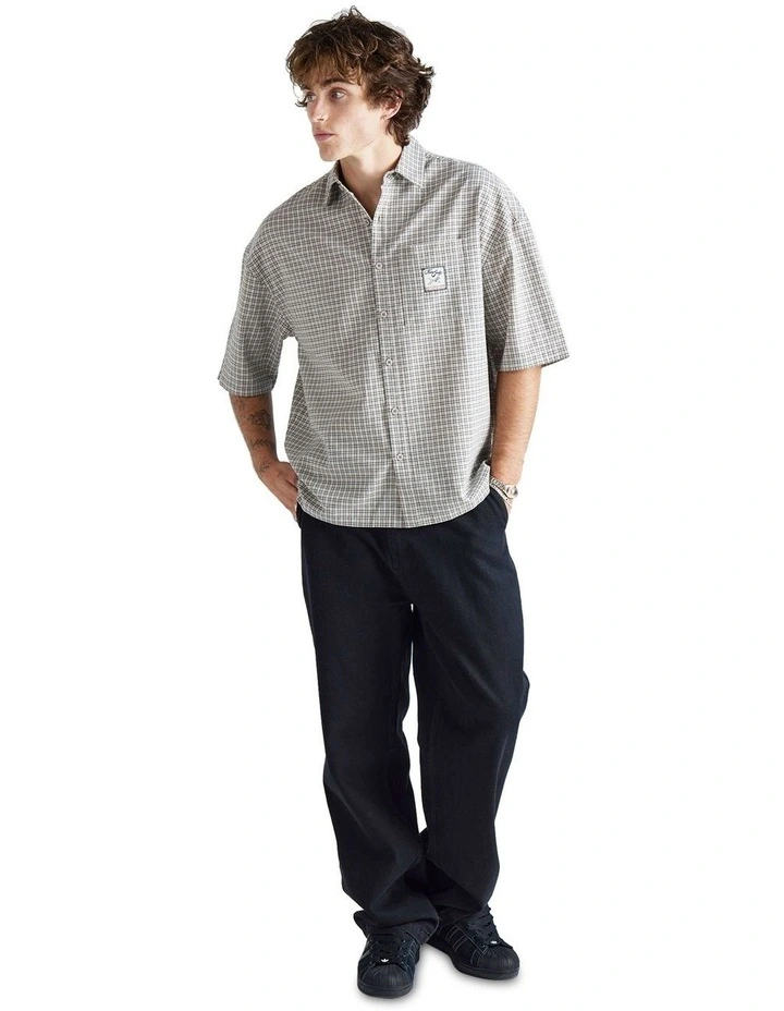 Harvey Short Sleeve Shirt in White Plaid image 5
