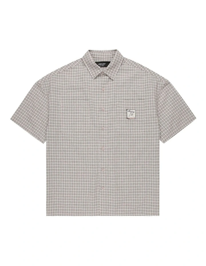 Harvey Short Sleeve Shirt in White Plaid image 6
