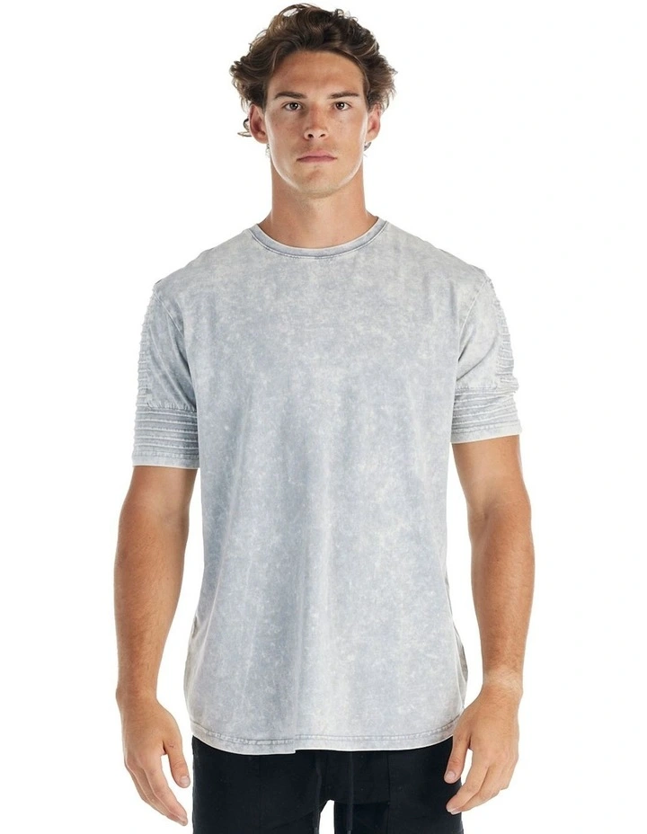 Maverick Pin Tuck Sleeve T-shirt in Vintage Grey image 4