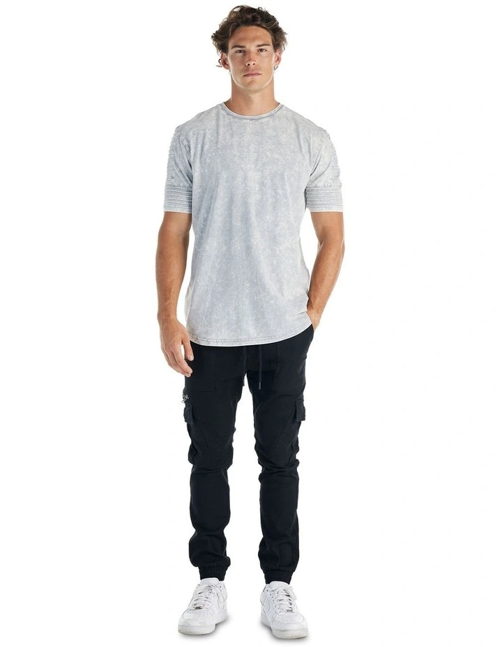 Maverick Pin Tuck Sleeve T-shirt in Vintage Grey image 5