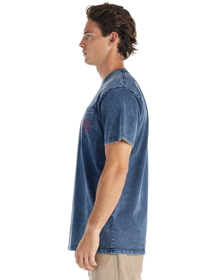 Washed Tour Tee in Pigment Navy image 3