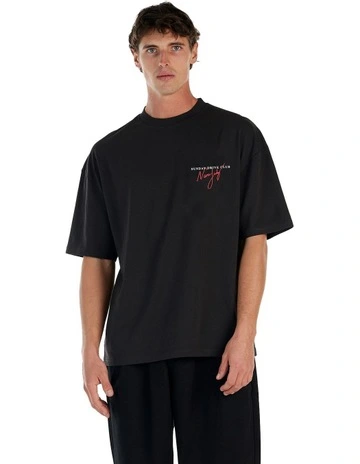 Bennett 235Gsm Tee in Black Enzyme