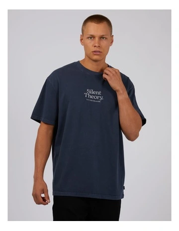 Classic Emb Tee in Navy