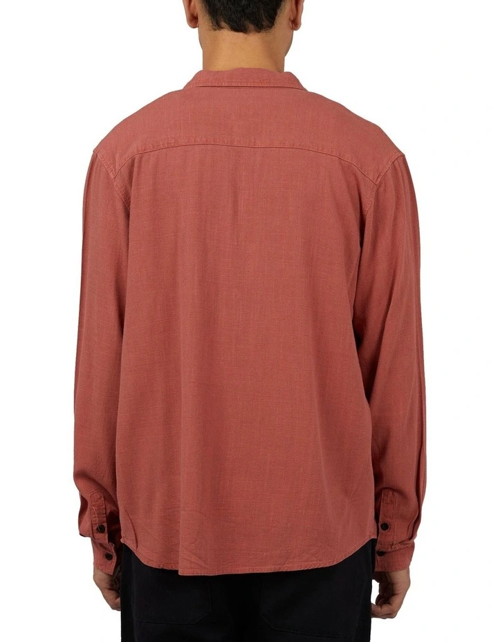 Mason Linen Shirt in Orange image 2