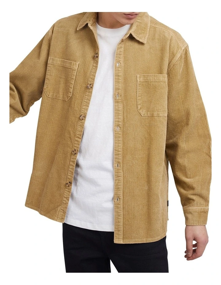 Cord Overshirt in Mustard image 1