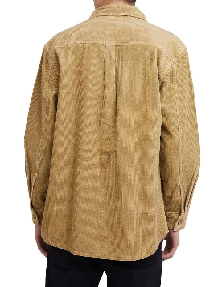 Cord Overshirt in Mustard image 2