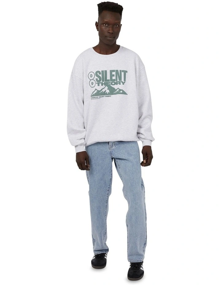 Summit Crew Sweat Top in Grey image 2