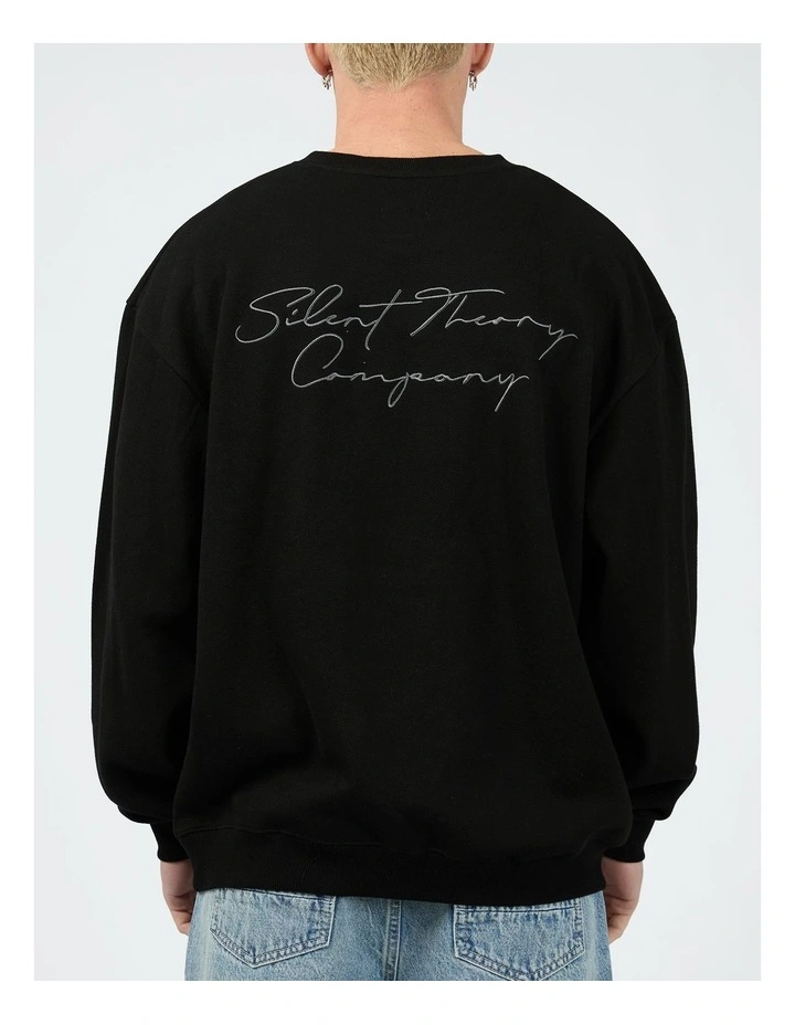 Pk Script Crew Sweater in Black image 2