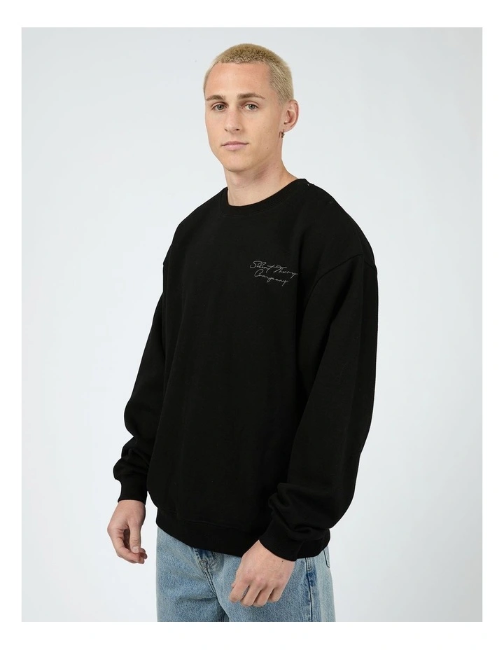 Pk Script Crew Sweater in Black image 3
