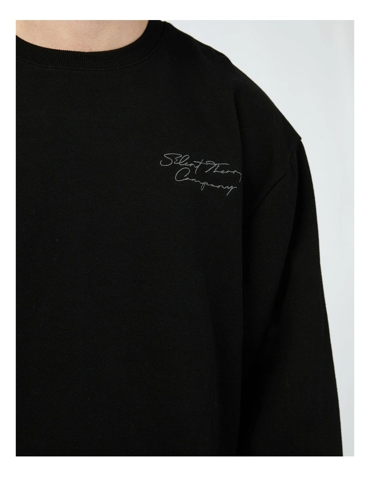 Pk Script Crew Sweater in Black image 4