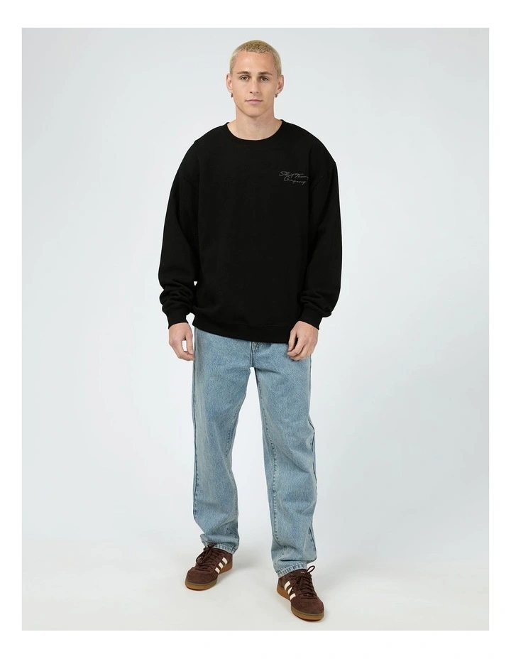 Pk Script Crew Sweater in Black image 5